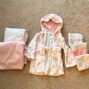 Carter's Pink Floral Kids Pajama Robe Set